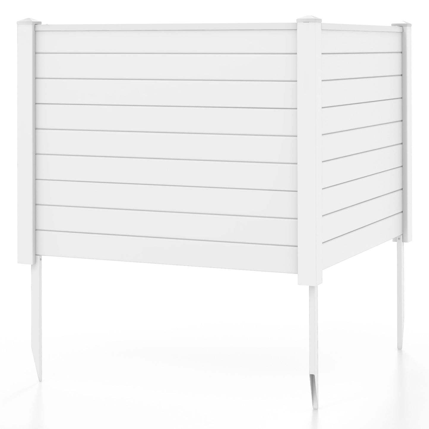 Outdoor PVC Air Conditioner Fence with 20 Inch Long Stakes, White Decorative Fencing & Flooring at Gallery Canada