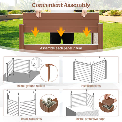Outdoor PVC Air Conditioner Fence, 20 Inch, Brown Decorative Fencing & Flooring at Gallery Canada