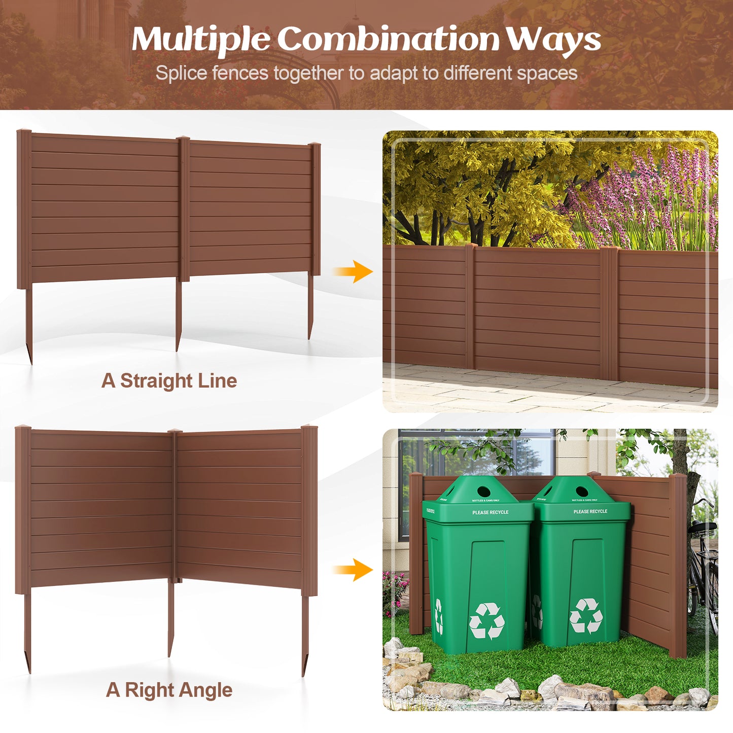 Outdoor PVC Air Conditioner Fence, 20 Inch, Brown Decorative Fencing & Flooring at Gallery Canada