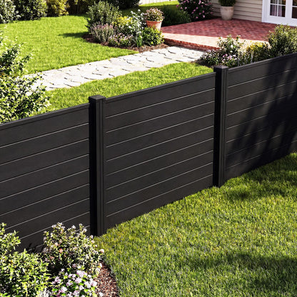 PVC Air Conditioner Fence, 20 Inch Stakes, Black Decorative Fencing & Flooring at Gallery Canada