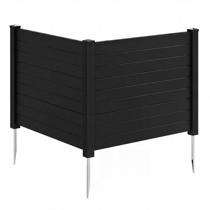 Outdoor PVC Privacy Screens, 20 Inch Fence Panels, Black Decorative Fencing & Flooring at Gallery Canada