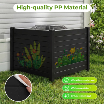 Outdoor PVC Privacy Screens, 20 Inch Fence Panels, Black Decorative Fencing & Flooring at Gallery Canada