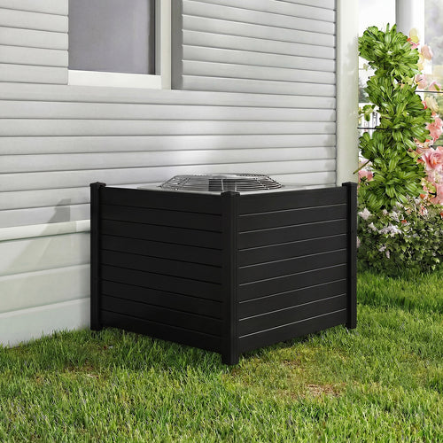 Outdoor PVC Privacy Screens, 20 Inch Fence Panels, Black