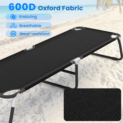Portable Folding Camping Bed, Outdoor Sleeping Hiking Travel, Black Camping Furniture at Gallery Canada