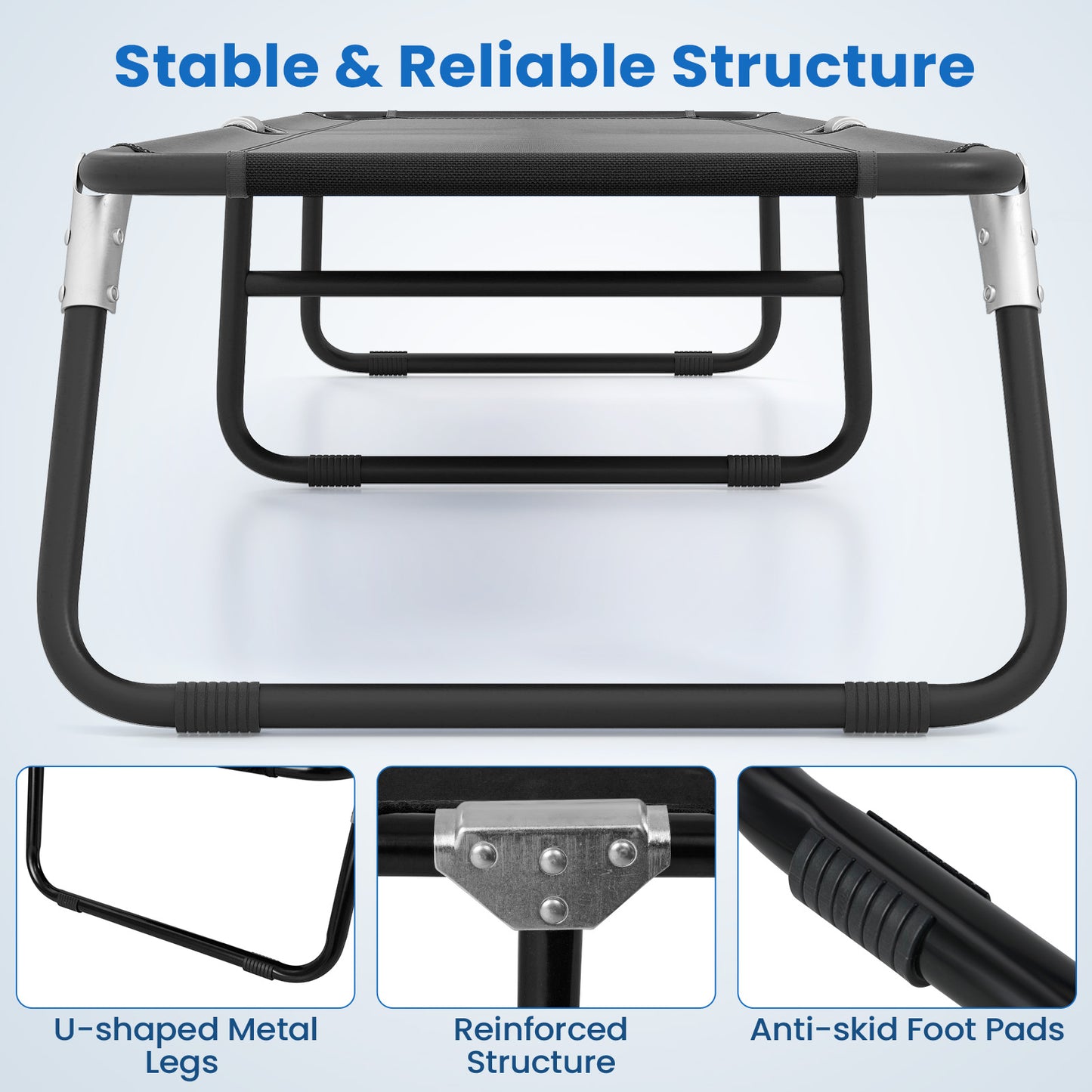 Portable Folding Camping Bed, Outdoor Sleeping Hiking Travel, Black Camping Furniture at Gallery Canada