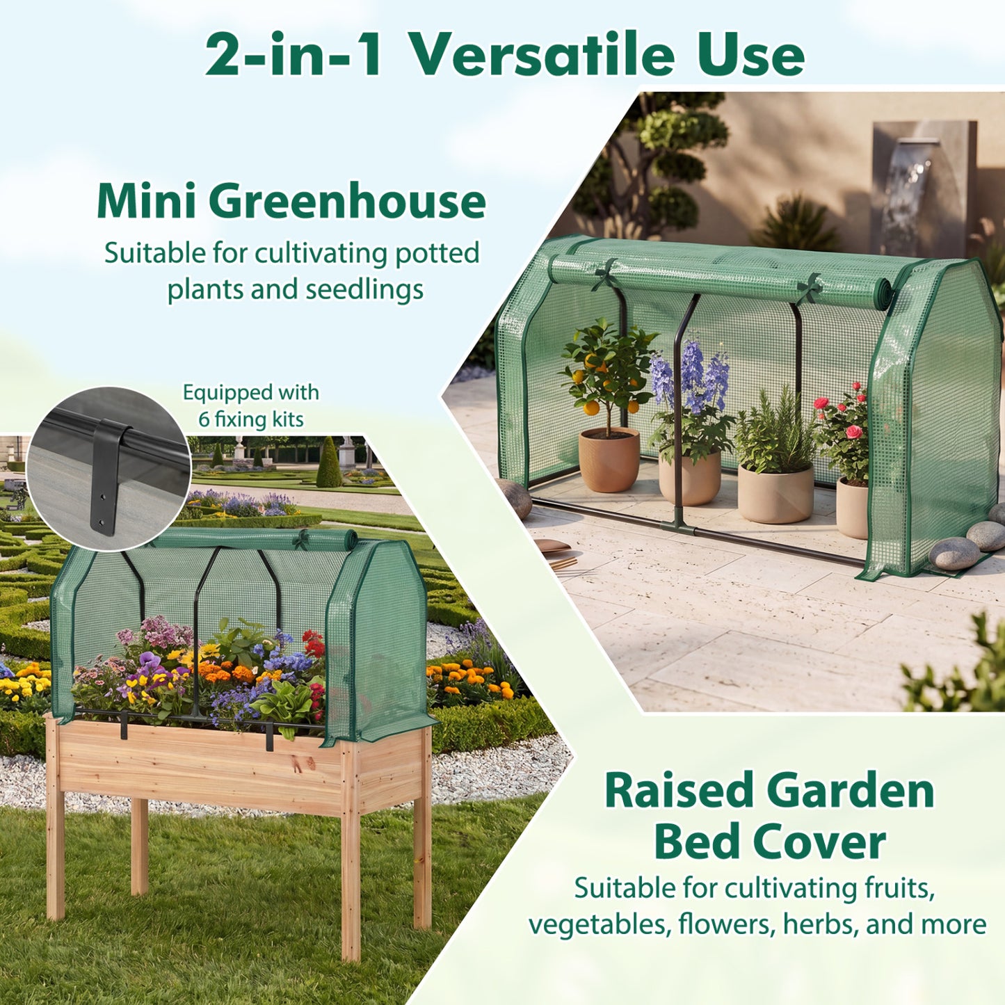 Serre mini portable, verte