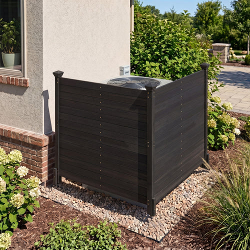 Outdoor Privacy AC Fence, Black