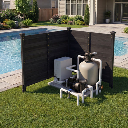 Outdoor Privacy AC Fence, Black