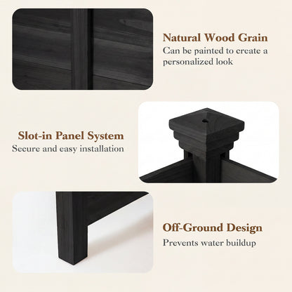 Outdoor Privacy AC Fence, Black