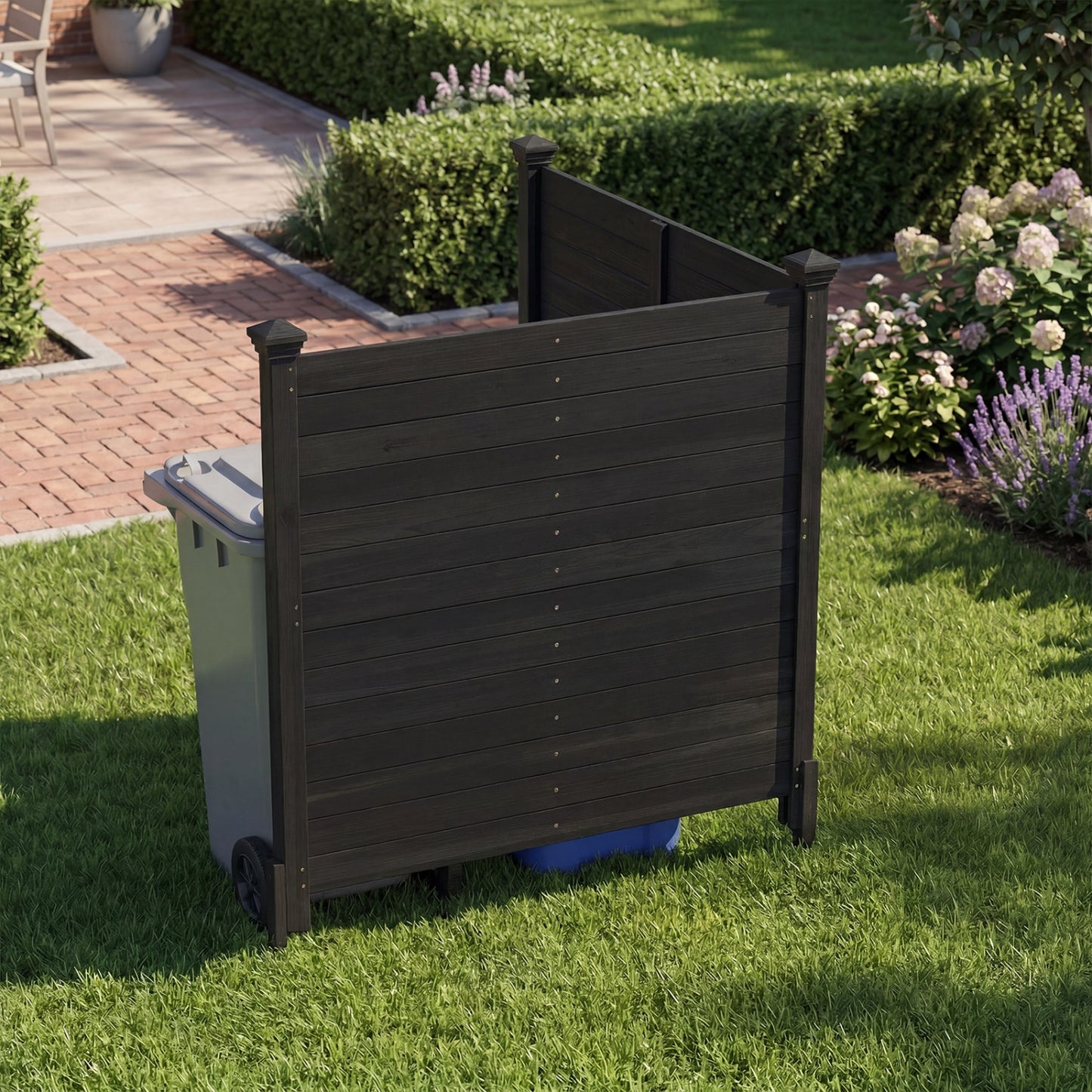 Outdoor Privacy AC Fence, Black