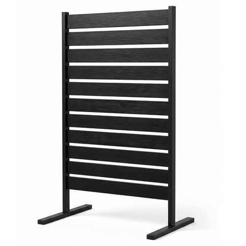 Outdoor Privacy Screen Fence for Backyard Pool, Black