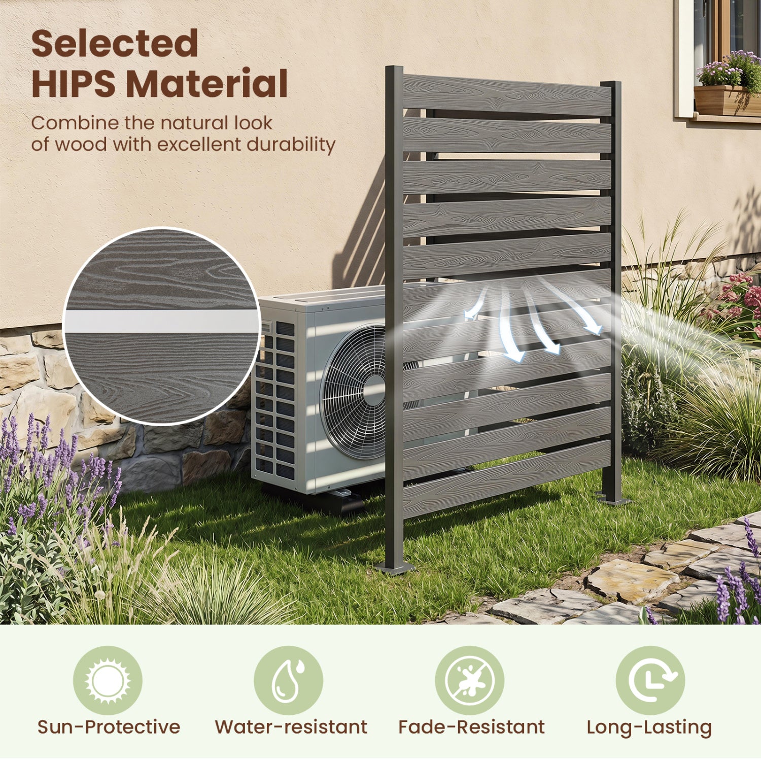 Outdoor Privacy Screen Fence, Gray Decorative Fencing & Flooring at Gallery Canada