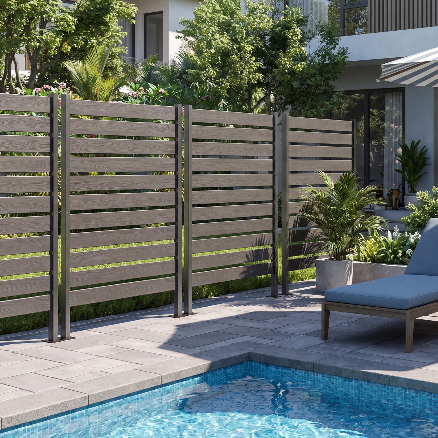 Outdoor Privacy Screen Fence, Gray Decorative Fencing & Flooring at Gallery Canada