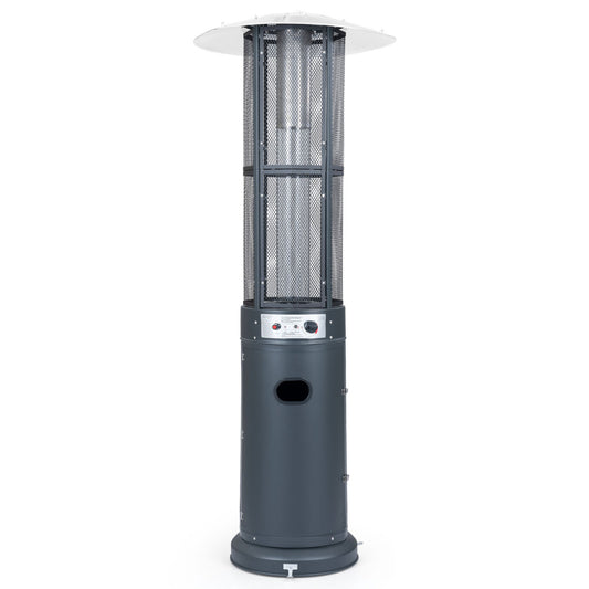 Outdoor Propane Patio Heater, Glass Tube, Dark Gray Patio Heaters Dark Gray at Gallery Canada