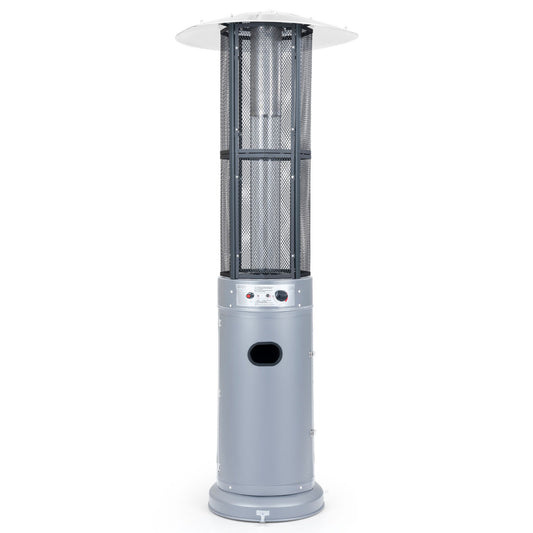 Outdoor Propane Patio Heater with Glass Tube, Gray Patio Heaters Gray at Gallery Canada