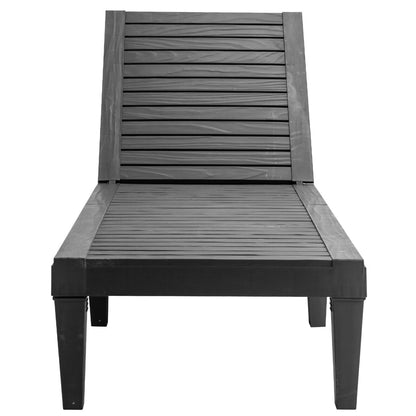Outdoor Recliner Chair with 5-Position Adjustable Backrest, Black Outdoor Chaise Lounges at Gallery Canada