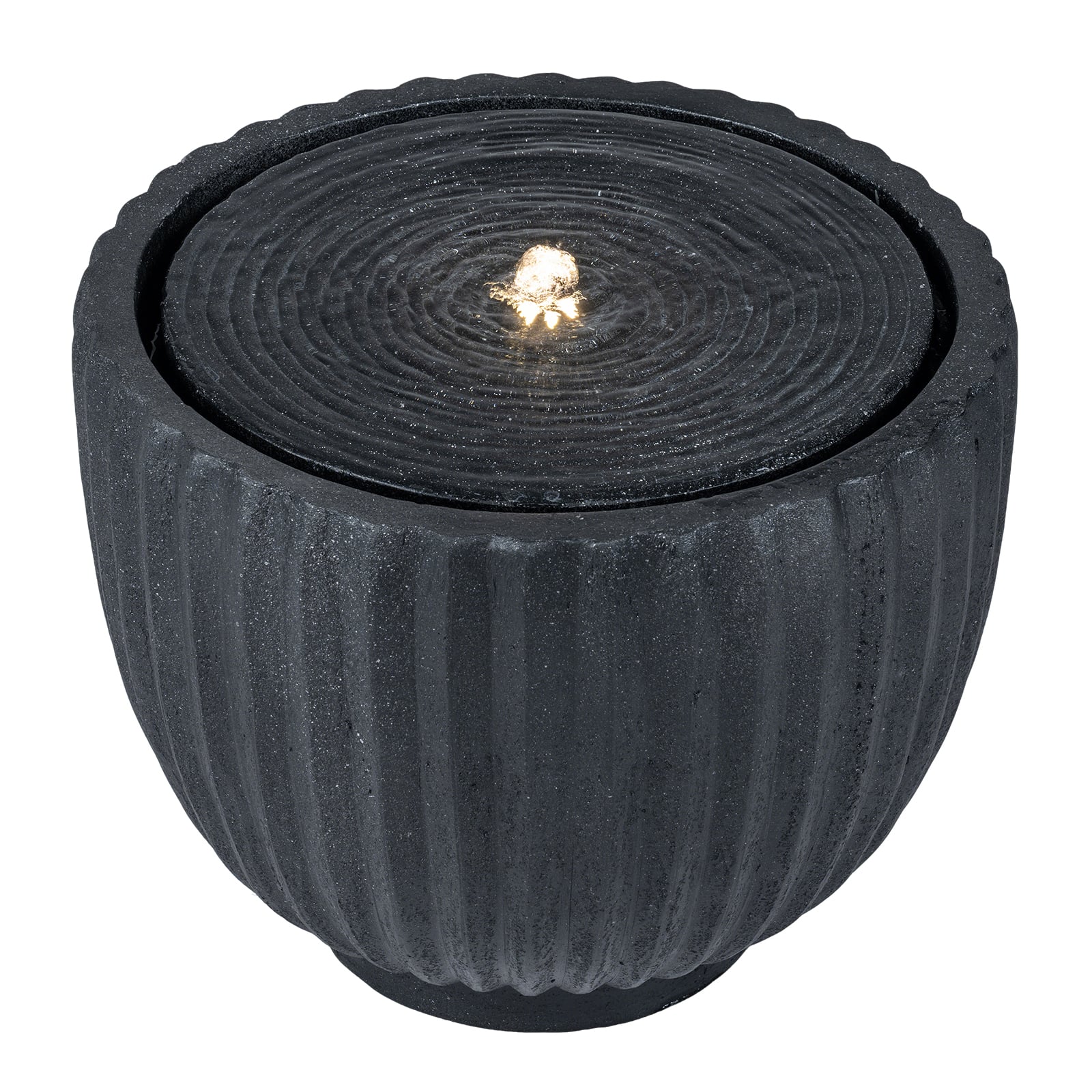 Outdoor Round Sphere Water Fountain With Pump For Garden, Gray Outdoor Decor Gray at Gallery Canada