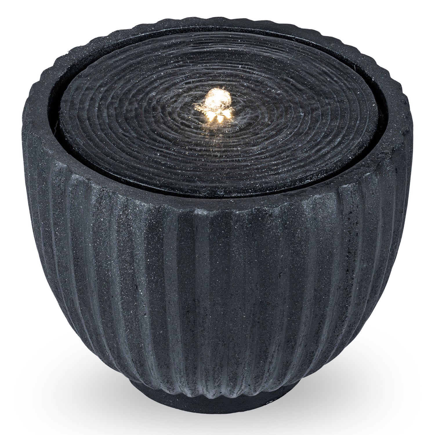 Outdoor Round Sphere Water Fountain With Pump For Garden, Gray Outdoor Decor at Gallery Canada