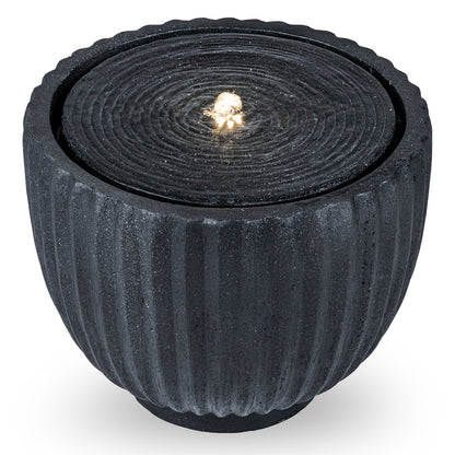 Outdoor Round Sphere Water Fountain With Pump For Garden, Gray Outdoor Decor Gray at Gallery Canada