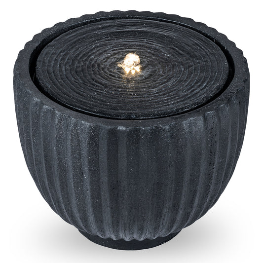 Outdoor Round Sphere Water Fountain With Pump For Garden, Gray Outdoor Decor Gray at Gallery Canada