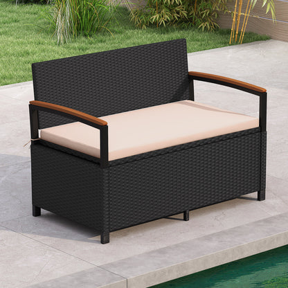 Outdoor Storage Bench Deck Box, Beige Sheds & Outdoor Storage at Gallery Canada