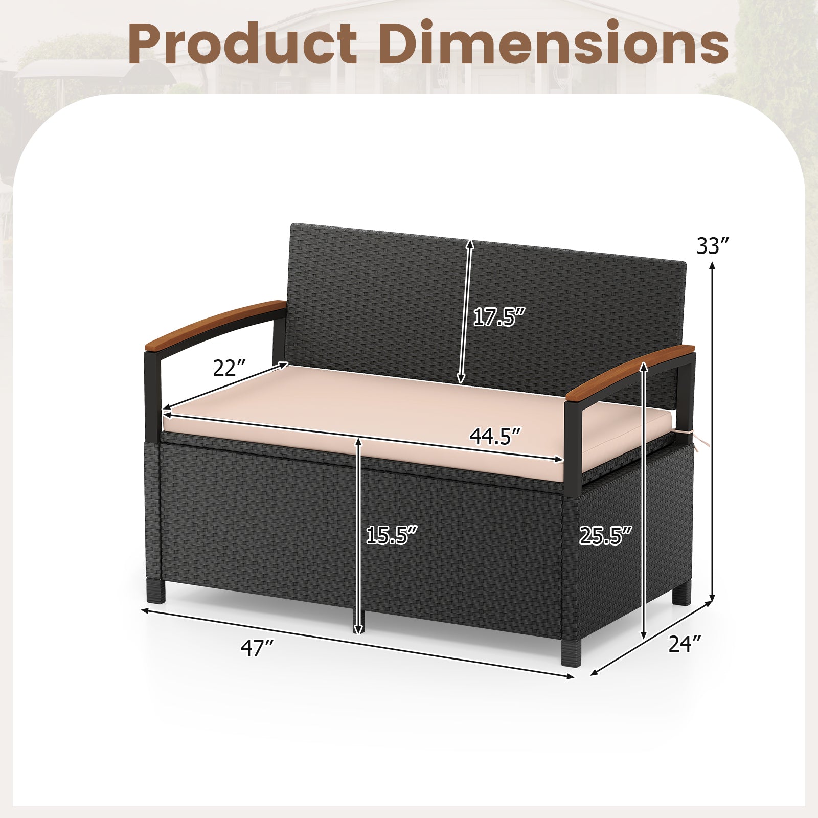 Outdoor Storage Bench Deck Box, Beige Sheds & Outdoor Storage at Gallery Canada