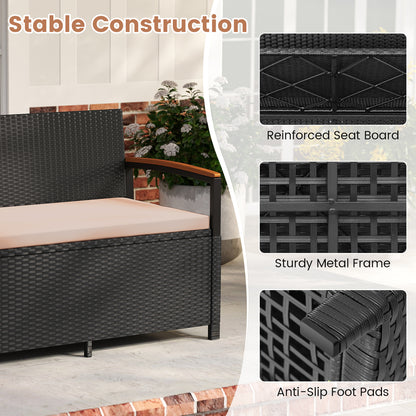 Outdoor Storage Bench Deck Box, Beige Sheds & Outdoor Storage at Gallery Canada