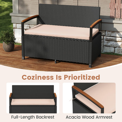 Outdoor Storage Bench Deck Box, Beige Sheds & Outdoor Storage at Gallery Canada