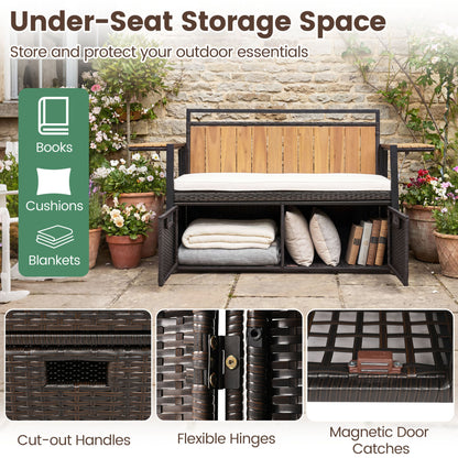 Outdoor Storage Bench with 2 Side Tables and 2-Seater Bench Seat Sheds & Outdoor Storage at Gallery Canada