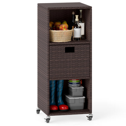 Outdoor Storage Cabinet with Drawer and 3 Shelves for Backyard Sheds & Outdoor Storage at Gallery Canada
