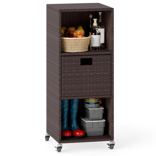 Outdoor Storage Cabinet with Drawer and 3 Shelves for Backyard Sheds & Outdoor Storage Options at Gallery Canada