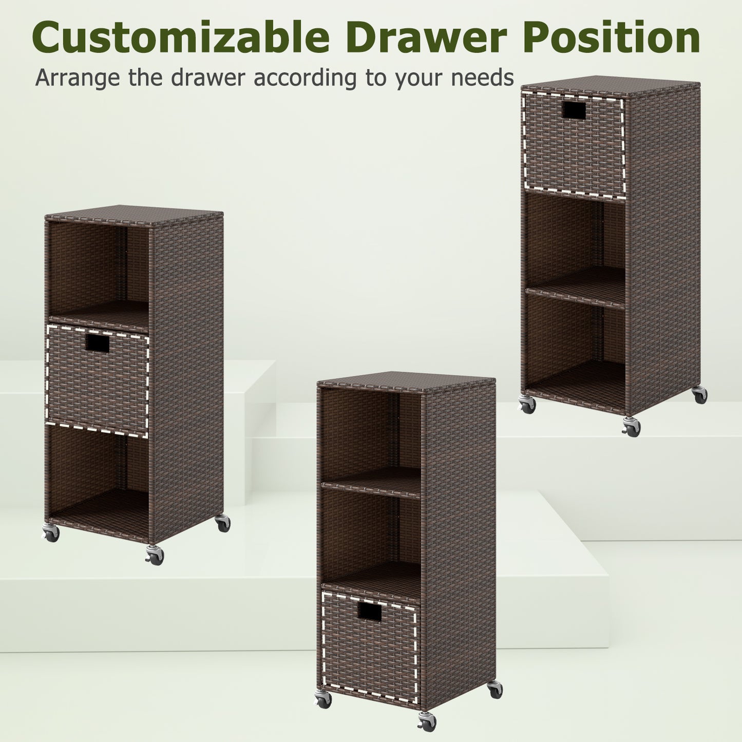 Outdoor Storage Cabinet with Drawer and 3 Shelves for Backyard Sheds & Outdoor Storage at Gallery Canada