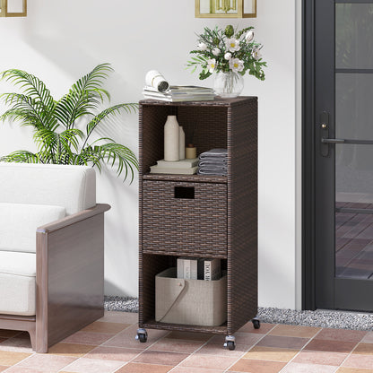 Outdoor Storage Cabinet with Drawer and 3 Shelves for Backyard Sheds & Outdoor Storage at Gallery Canada
