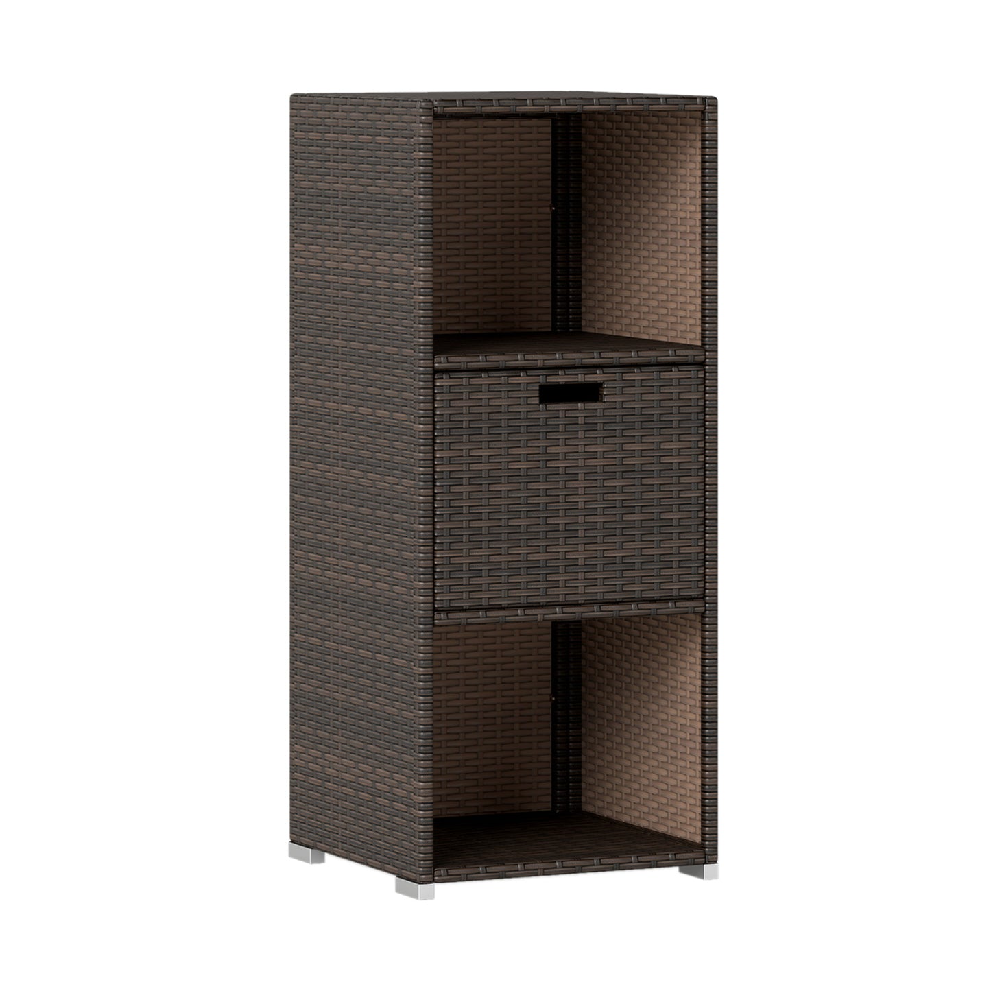 Outdoor Storage Cabinet, Patio Wicker Organizer With Drawer, Brown Sheds & Outdoor Storage at Gallery Canada