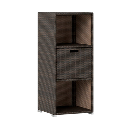Outdoor Storage Cabinet, Patio Wicker Organizer With Drawer, Brown Sheds & Outdoor Storage at Gallery Canada