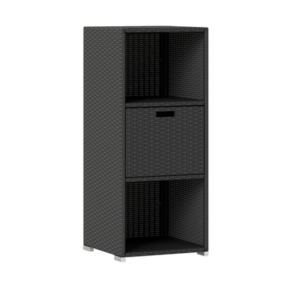 Outdoor Storage Cabinet, Wicker Organizer With Drawer, Black Sheds & Outdoor Storage at Gallery Canada