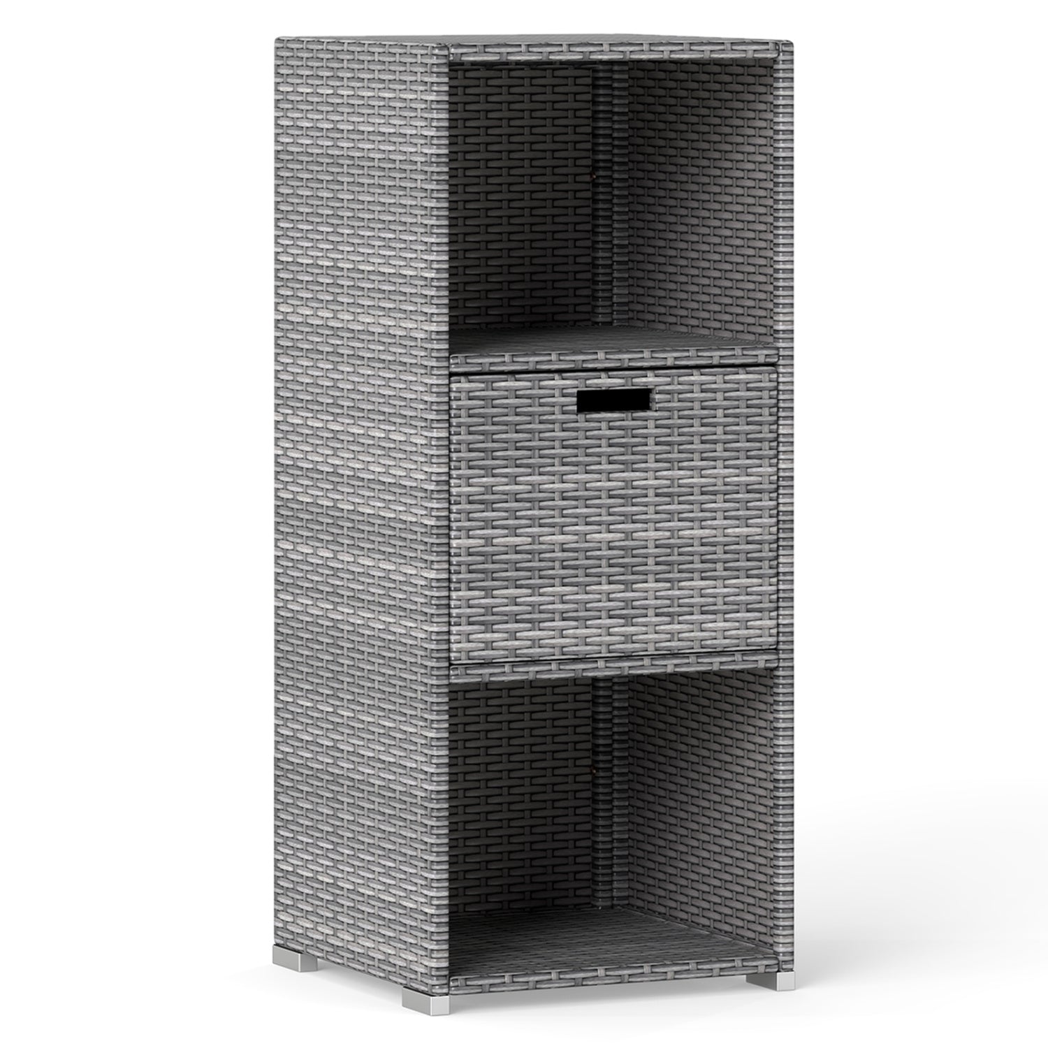 Outdoor Storage Cabinet, Wicker Organizer With Drawer, Gray Sheds & Outdoor Storage at Gallery Canada