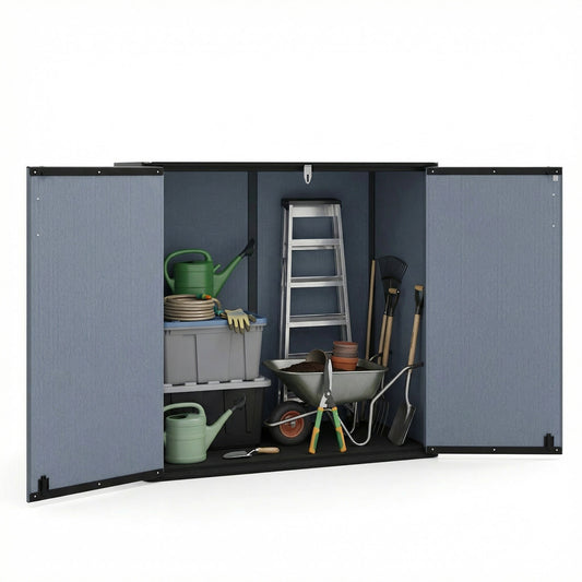 Outdoor Storage Shed, 23.5 Cu.ft, Lockable Door, Gray Sheds & Outdoor Storage Gray at Gallery Canada