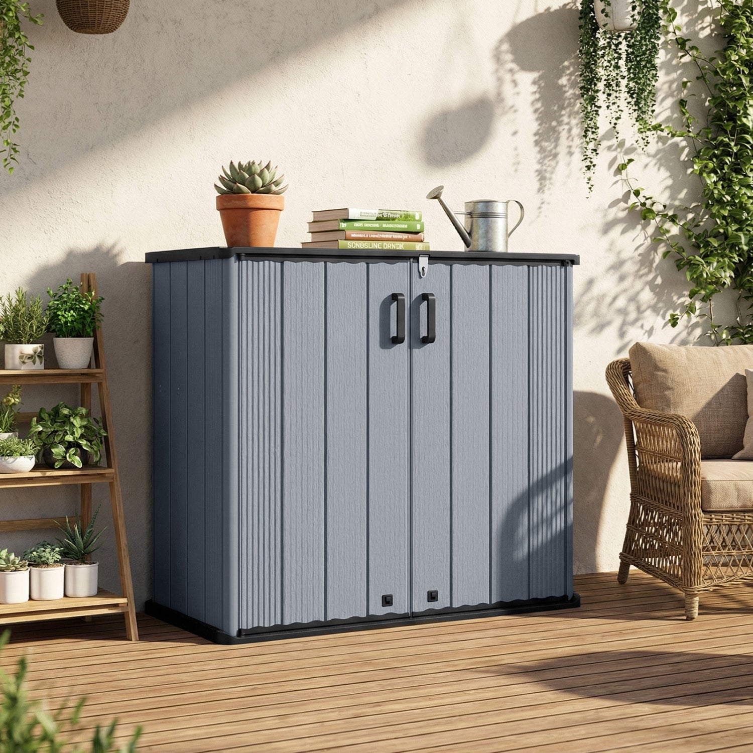 Outdoor Storage Shed, 23.5 Cu.ft, Lockable Door, Gray Sheds & Outdoor Storage at Gallery Canada