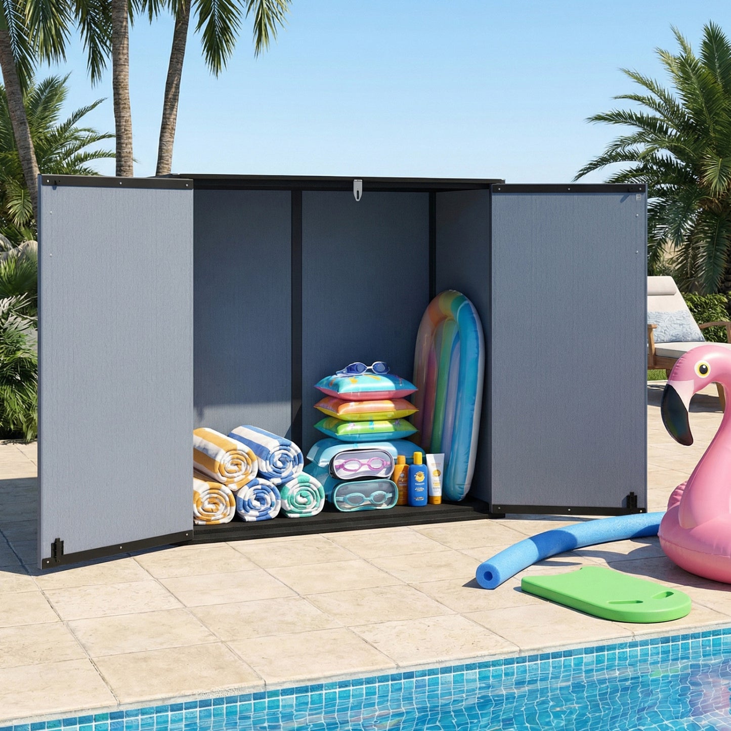 Outdoor Storage Shed, 23.5 Cu.ft, Lockable Door, Gray Sheds & Outdoor Storage at Gallery Canada