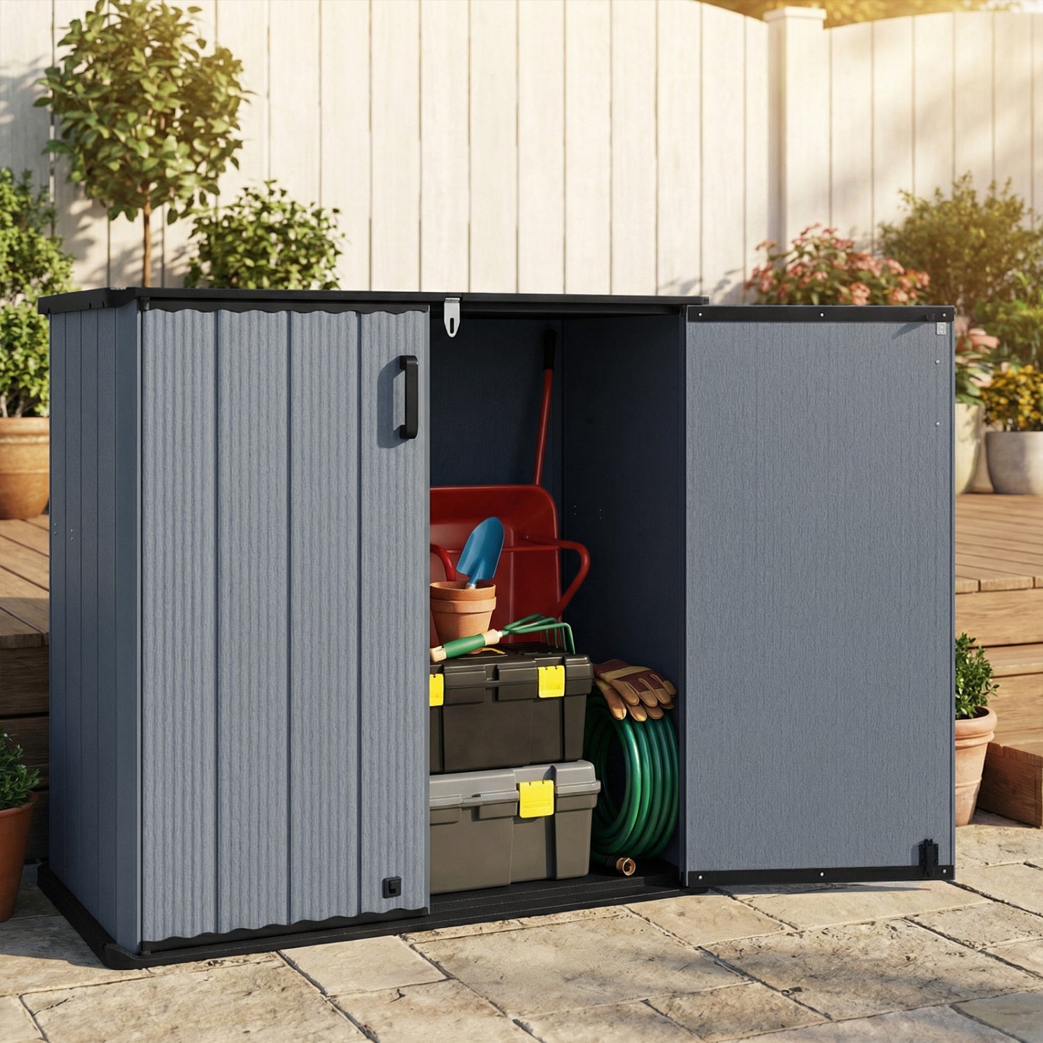 Outdoor Storage Shed, 23.5 Cu.ft, Lockable Door, Gray Sheds & Outdoor Storage at Gallery Canada