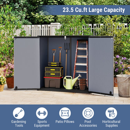 Outdoor Storage Shed, 23.5 Cu.ft, Lockable Door, Gray Sheds & Outdoor Storage at Gallery Canada