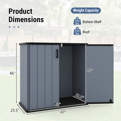 Outdoor Storage Shed, 23.5 Cu.ft, Lockable Door, Gray Sheds & Outdoor Storage at Gallery Canada