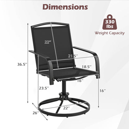 Outdoor Swivel Chairs Set of 2, Black Patio Rocking Chairs & Gliders at Gallery Canada