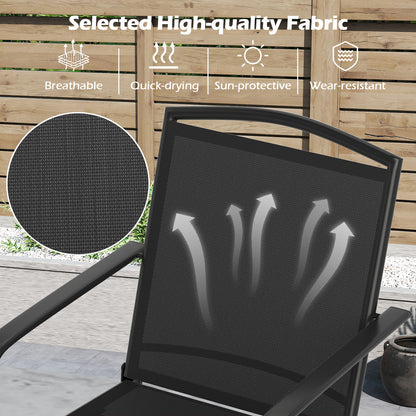 Outdoor Swivel Chairs Set of 2, Black Patio Rocking Chairs & Gliders at Gallery Canada