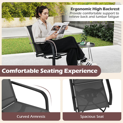 Outdoor Swivel Chairs Set of 2, Black Patio Rocking Chairs & Gliders at Gallery Canada
