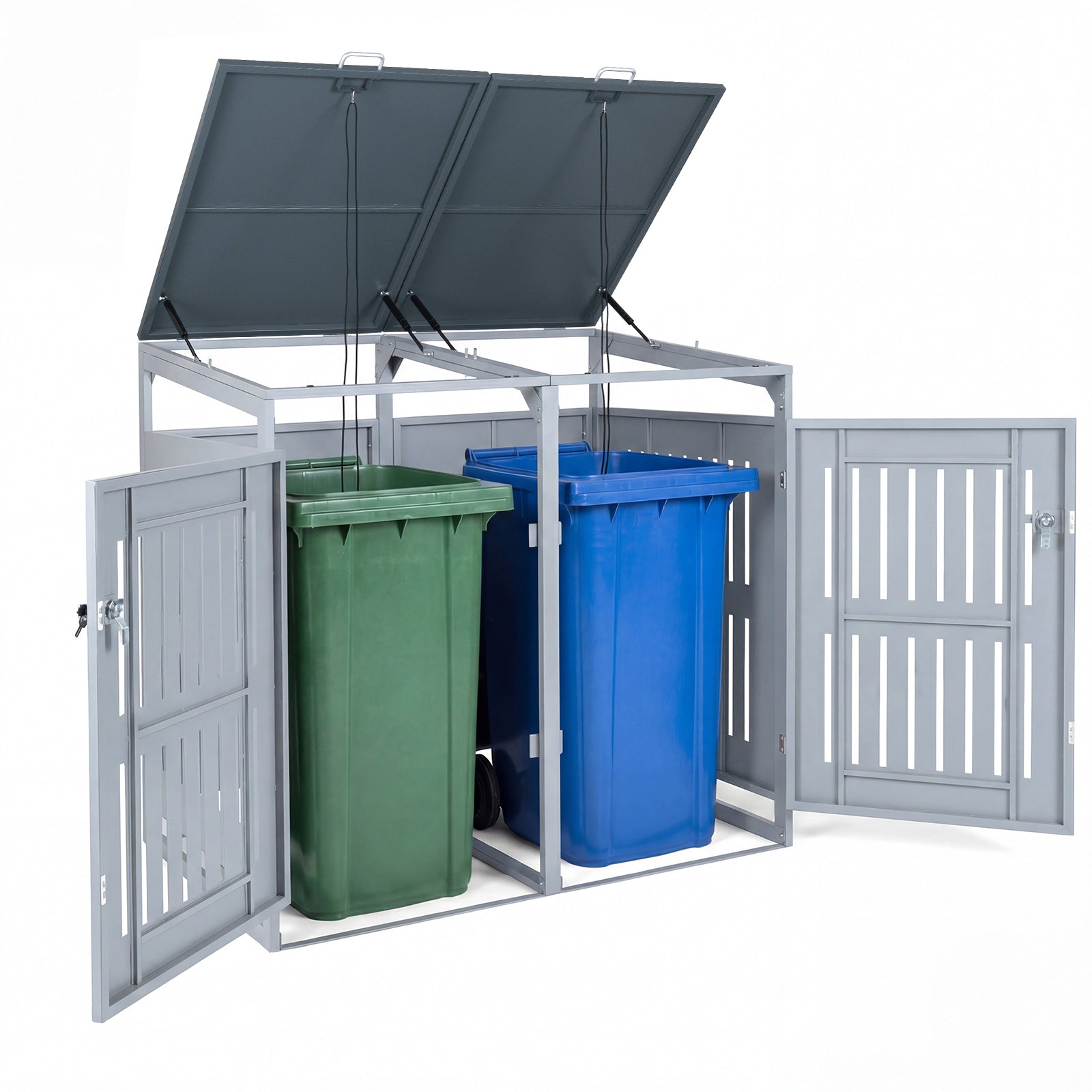 Outdoor Trash Can Storage Shed For 2 Bins, Silver Sheds & Outdoor Storage at Gallery Canada