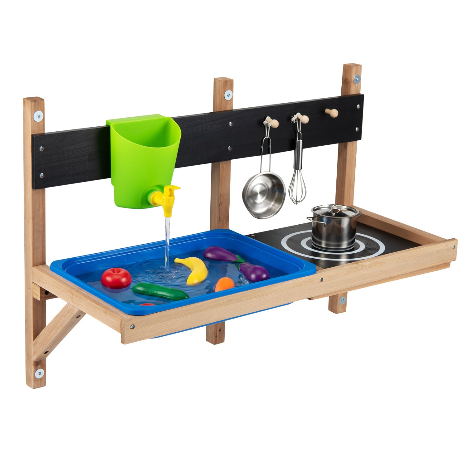 Outdoor Wall Mounted Mud Kitchen for Kids Ages 3+ Play Kitchen Sets at Gallery Canada