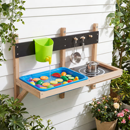 Outdoor Wall Mounted Mud Kitchen for Kids Ages 3+ Play Kitchen Sets at Gallery Canada
