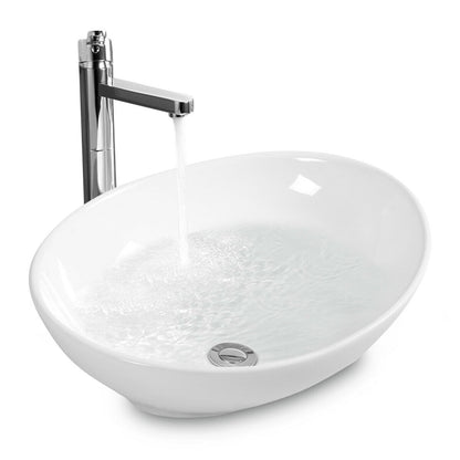Oval Ceramic Vessel Sink, White Bathroom Sinks at Gallery Canada